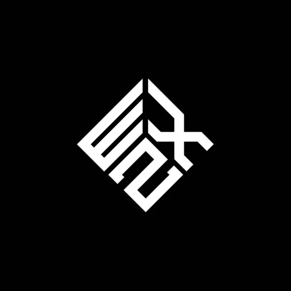 Logo Della Lettera Wxz Sfondo Nero Logo Creativo Delle Iniziali — Vettoriale Stock