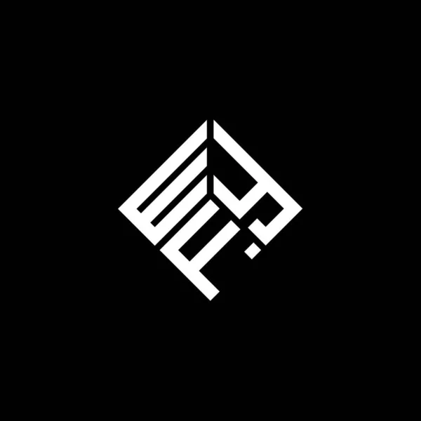 Σχεδιασμός Λογοτύπου Wyf Μαύρο Φόντο Δημιουργικά Αρχικά Του Wyf Λογότυπο — Διανυσματικό Αρχείο