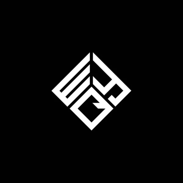 Diseño Del Logotipo Letra Wyq Sobre Fondo Negro Wyq Iniciales — Vector de stock