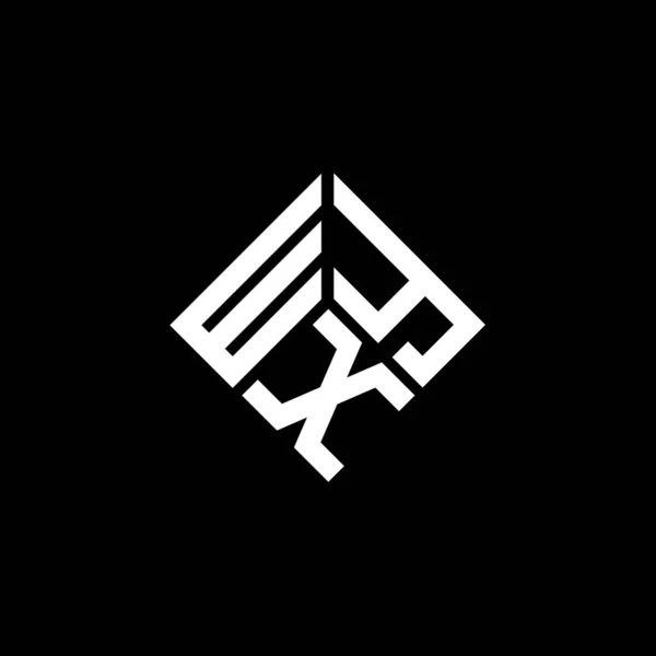 Diseño Del Logotipo Letra Wyx Sobre Fondo Negro Wyx Iniciales — Vector de stock