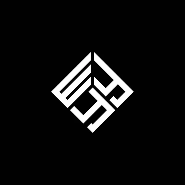Diseño Del Logotipo Letra Wyy Sobre Fondo Negro Wyy Iniciales — Vector de stock
