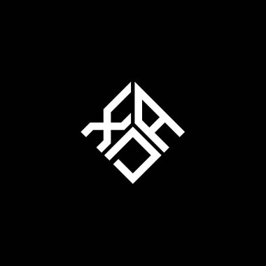 Siyah arkaplanda XAD harfi logo tasarımı. XAD yaratıcı harf logosu konsepti. XAD harf tasarımı.