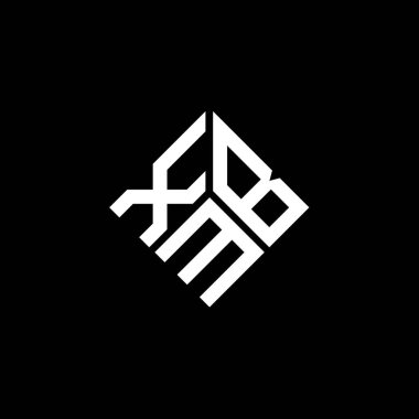 Siyah arka planda XBM harf logosu tasarımı. XBM yaratıcı harf logosu konsepti. XBM harf tasarımı.