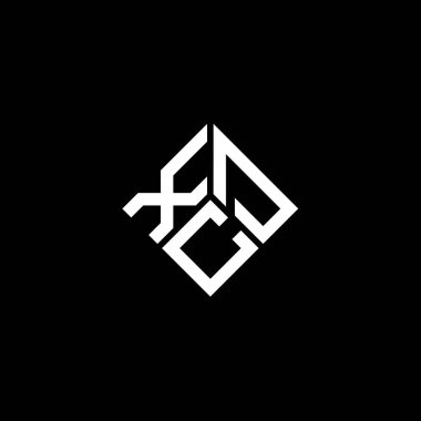 Siyah arka planda XDC harf logosu tasarımı. XDC yaratıcı harflerin baş harfleri logo kavramı. XDC harf tasarımı.