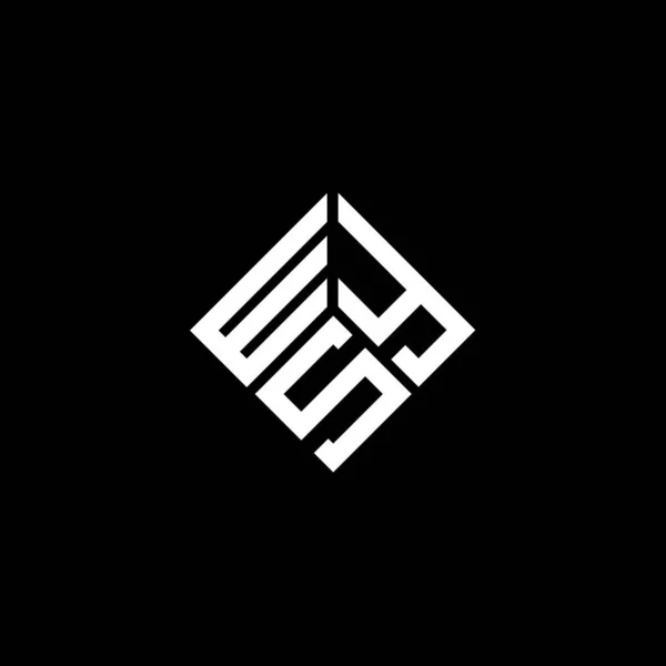 Desain Logo Surat Wys Pada Latar Belakang Hitam Wys Kreatif - Stok Vektor
