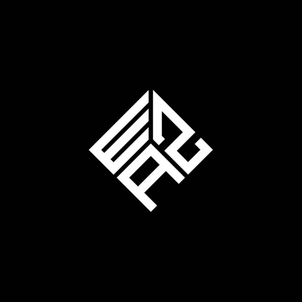 Siyah Arka Planda Wza Harf Logosu Tasarımı Wza Yaratıcı Harflerin — Stok Vektör