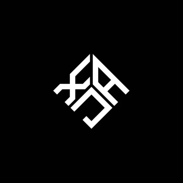 Xaj Design Logotipo Carta Fundo Preto Xaj Iniciais Criativas Conceito — Vetor de Stock