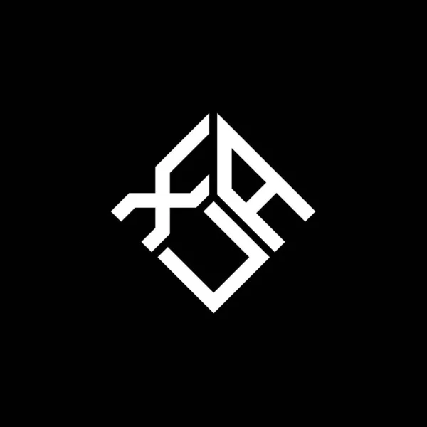 Xau Brev Logotyp Design Svart Bakgrund Xau Kreativa Initialer Brev — Stock vektor