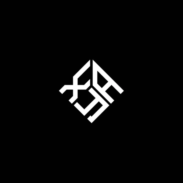 Xay Письмо Дизайн Логотипа Черном Фоне Концепция Логотипа Xay Creative — стоковый вектор