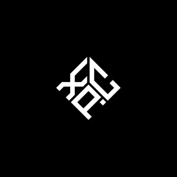 Xcp Letter Logo Ontwerp Zwarte Achtergrond Xcp Creatieve Initialen Letter — Stockvector