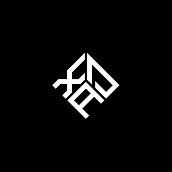 Xda Letter Logo Design Black Background Xda Creative Initials Letter — Stock Vector