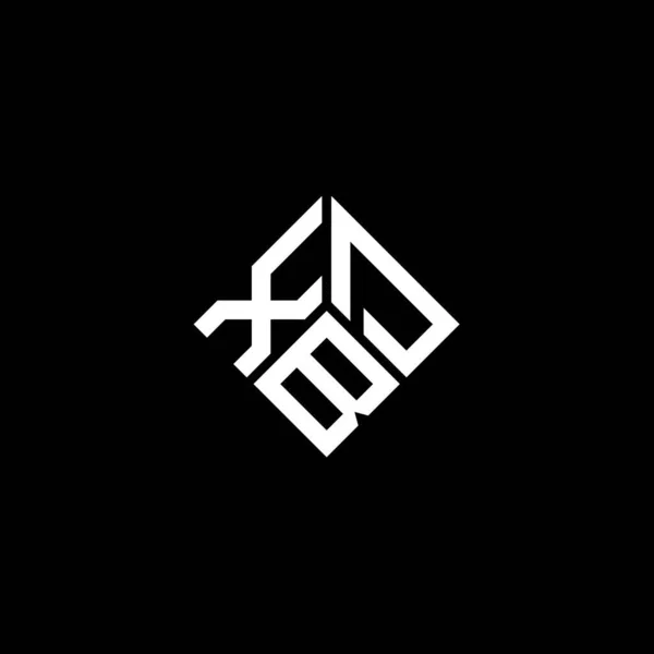 黒の背景にXdb文字のロゴデザイン Xdbクリエイティブイニシャルレターロゴコンセプト Xdb文字デザイン — ストックベクタ