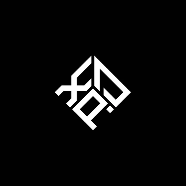 Siyah Arka Planda Xdp Harf Logosu Tasarımı Xdp Yaratıcı Harflerin — Stok Vektör