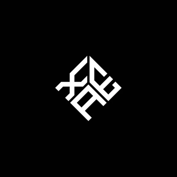 Xea Brev Logotyp Design Svart Bakgrund Xea Kreativa Initialer Brev — Stock vektor