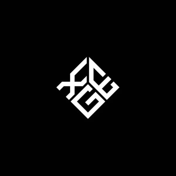 Xeg Design Logotipo Carta Fundo Preto Xeg Iniciais Criativas Conceito — Vetor de Stock