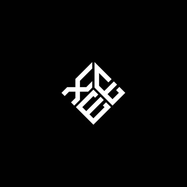 Xee Letter Logo Design Black Background Xee Creative Initials Letter — Stock Vector