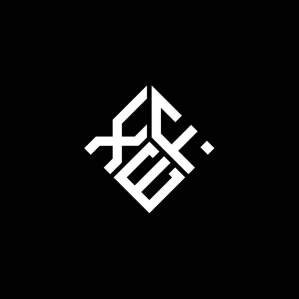 Σχεδιασμός Λογότυπου Γραμμάτων Xfe Μαύρο Φόντο Σχέδιο Λογοτύπου Δημιουργικά Αρχικά — Διανυσματικό Αρχείο