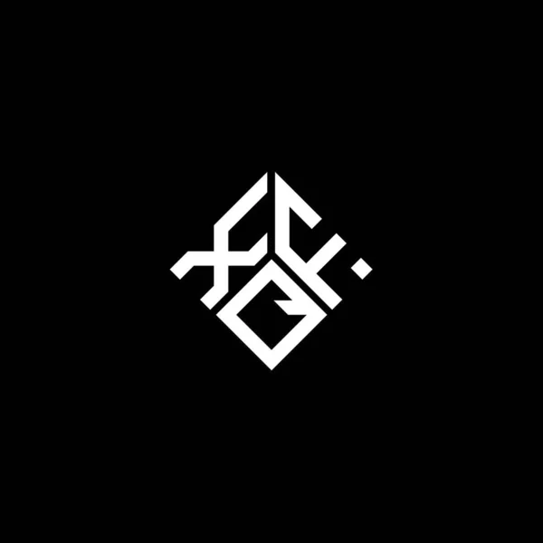 Xfq Literă Logo Design Fundal Negru Xfq Creativ Inițiale Concept — Vector de stoc