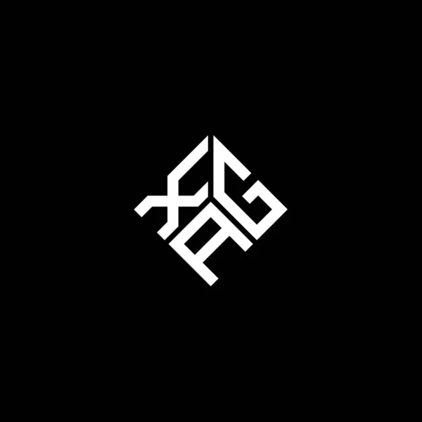 Дизайн Логотипа Xga Черном Фоне Концепция Логотипа Инициалами Xga Xga — стоковый вектор
