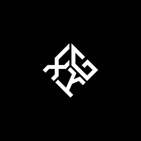 Xgk Letter Logo Ontwerp Zwarte Achtergrond Xgk Creatieve Initialen Letter — Stockvector
