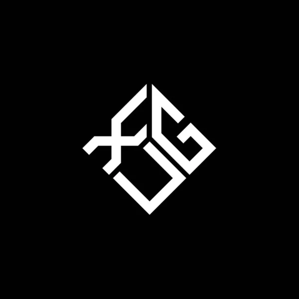 Xgu Letter Logo Ontwerp Zwarte Achtergrond Xgu Creatieve Initialen Letter — Stockvector