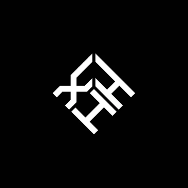 Logo Lettre Xhh Sur Fond Noir Xhh Initiales Créatives Lettre — Image vectorielle