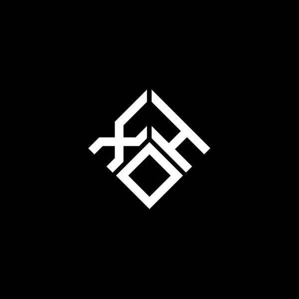 Modèle Logo Lettre Xho Sur Fond Noir Initiales Créatives Xho — Image vectorielle