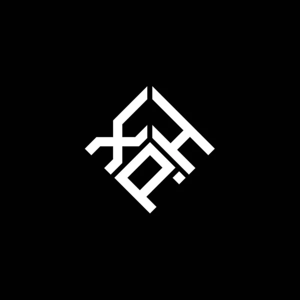 Дизайн Логотипа Xhp Черном Фоне Концепция Логотипа Инициалами Xhp Xhp — стоковый вектор