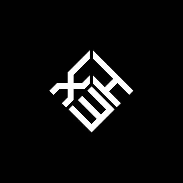 Diseño Del Logotipo Letra Xhu Sobre Fondo Negro Xhu Iniciales — Vector de stock