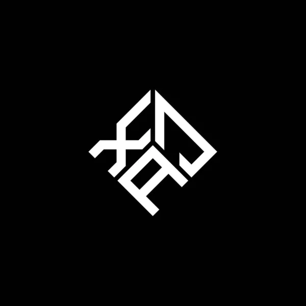 Xja Design Logotipo Carta Fundo Preto Xja Iniciais Criativas Conceito — Vetor de Stock