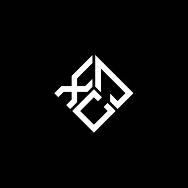 Дизайн Логотипа Xjc Чёрном Фоне Концепция Логотипа Инициалами Xjc Дизайн — стоковый вектор