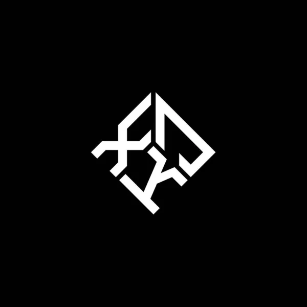 Design Logo Literei Xjk Fundal Negru Xjk Creativ Iniţiale Literă — Vector de stoc