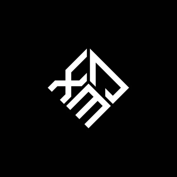 Σχεδιασμός Λογότυπου Γραμμάτων Xjm Μαύρο Φόντο Δημιουργικά Αρχικά Xjm Έννοια — Διανυσματικό Αρχείο