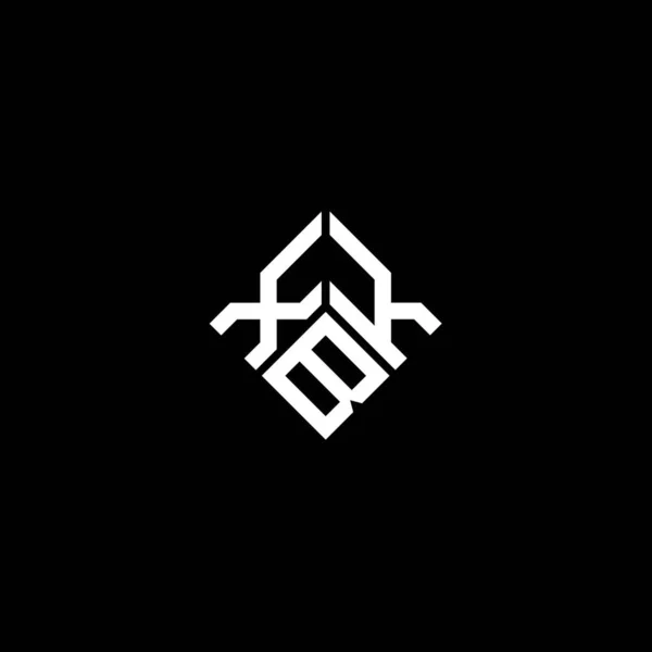 黒い背景にXkbの手紙のロゴデザイン Xkb創造的なイニシャルの手紙のロゴの概念 Xkbレターデザイン — ストックベクタ