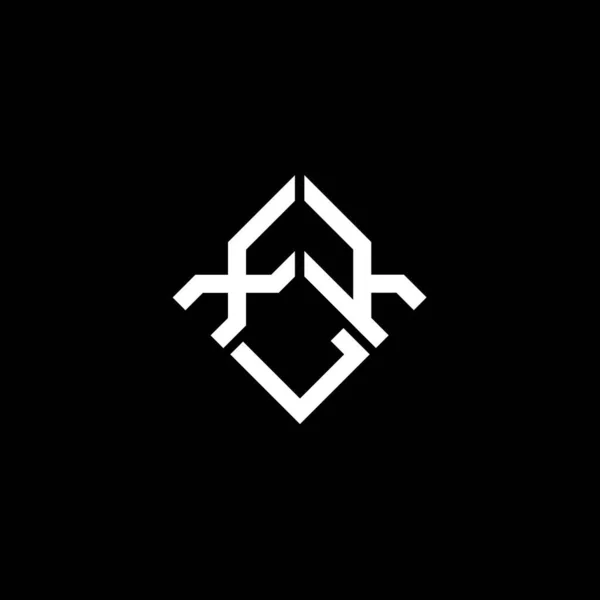 Xkl Design Logotipo Carta Fundo Preto Xkl Iniciais Criativas Conceito — Vetor de Stock