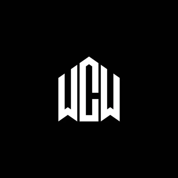 Wcw Letter Logo Design Auf Schwarzem Hintergrund Wcw Kreative Initialen — Stockvektor