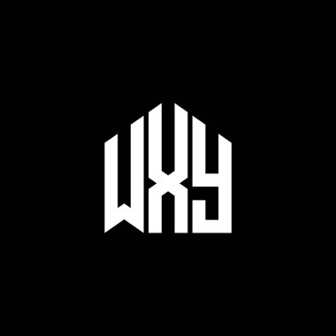 Siyah arkaplanda WXY harf logosu tasarımı. WXY yaratıcı harflerin baş harfleri logo kavramı. WXY harf tasarımı.