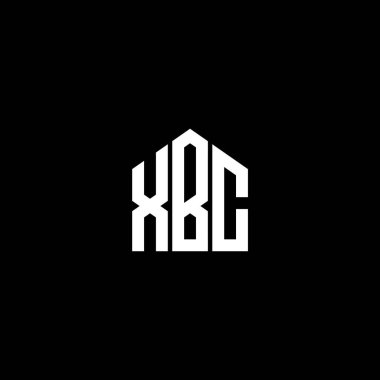 Siyah arkaplanda XBC harf logosu tasarımı. XBC yaratıcı harflerin baş harfleri logo kavramı. XBC harf tasarımı.