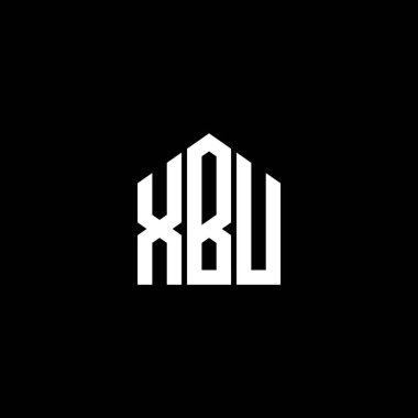 Siyah arka planda XBU harf logosu tasarımı. XBU yaratıcı harf logosu konsepti. XBU harf tasarımı.