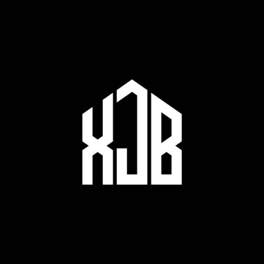 Siyah arkaplanda XJB harfi logo tasarımı. XJB yaratıcı harflerin baş harfleri logo kavramı. XJB harf tasarımı.