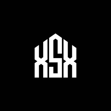 Siyah arkaplanda XSX harf logosu tasarımı. XSX yaratıcı harf logosu konsepti. XSX harf tasarımı.