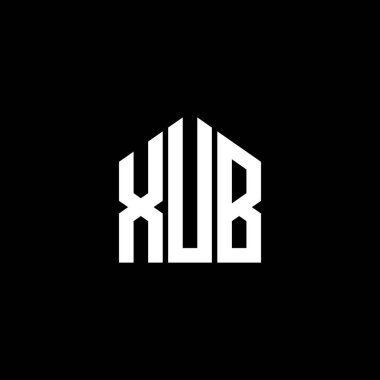 Siyah arka planda XUB harfi logo tasarımı. XUB yaratıcı harf logosu konsepti. XUB harf dizaynı. XUB harfi logo tasarımı. BLACK arkaplanı. XUB yaratıcı harf logosu konsepti. XUB harf tasarımı.
