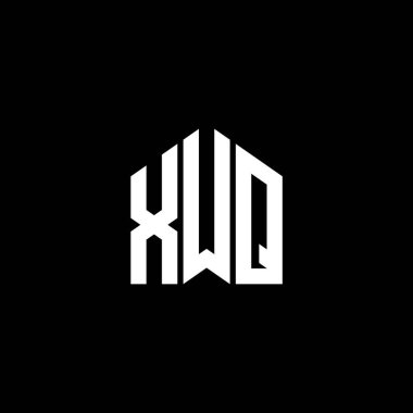 Siyah arka planda XWQ harfi logo tasarımı. XWQ yaratıcı harflerin baş harfleri logo kavramı. XWQ harf tasarımı.