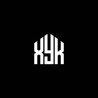 Siyah arka planda XYK harf logosu tasarımı. XYK yaratıcı harflerin baş harfleri logo kavramı. XYK harf dizaynı. XYK harf logosu dizaynı. XYK yaratıcı harflerin baş harfleri logo kavramı. XYK harf tasarımı.