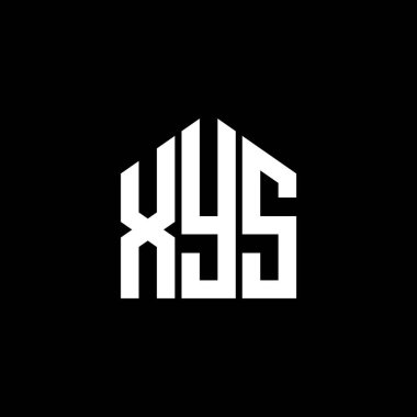 Siyah arkaplanda XYS harfi logo tasarımı. XYS yaratıcı harf logosu konsepti. XYS harf tasarımı.