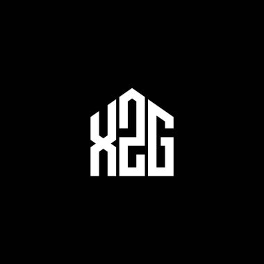 Siyah arkaplanda XZG harf logosu tasarımı. XZG yaratıcı harf logosu konsepti. XZG harf tasarımı.