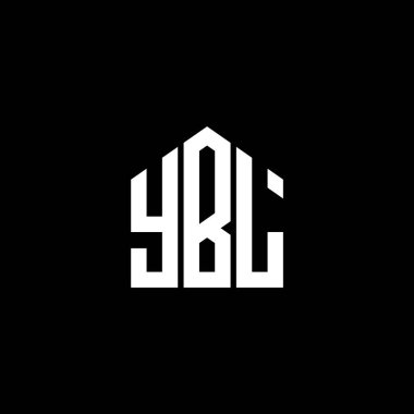 Siyah arka planda YBL harf logosu tasarımı. YBL yaratıcı harflerin baş harfleri logo kavramı. YBL harf tasarımı.