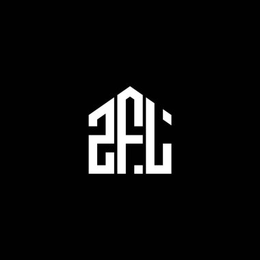 Siyah arka planda ZFL harf logosu tasarımı. ZFL yaratıcı harflerin baş harfleri logo kavramı. ZFL harf tasarımı.