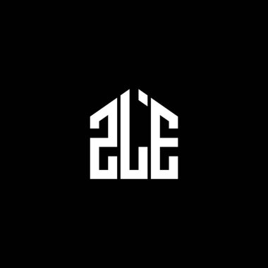 Siyah arka planda ZLE harf logosu tasarımı. ZLE yaratıcı harfler logosu konsepti. ZLE harf tasarımı.