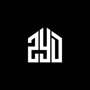 Siyah arka planda ZYD harf logosu tasarımı. ZYD yaratıcı harflerin baş harfleri logo kavramı. ZYD harf tasarımı.
